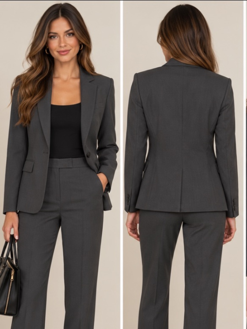 woman Pantsuit size 10 gray Calvin Klein